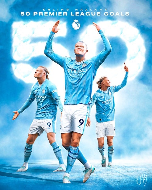 プレミアリーグとCL両大リーグでゴール記録を刷新し続けるハーランド🔥