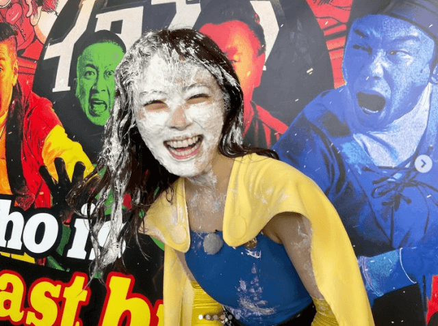 元NMB48渋谷凪咲の顔面にクリーム砲直撃！衝撃ショットにファンも驚き