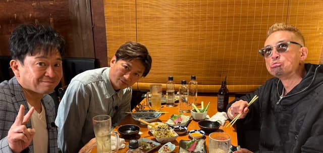 TOKIO役員陣が“ほぼ出来上がり”！？ 居酒屋スリーショットに反響