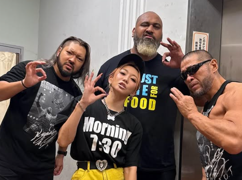 圧巻！倖田來未が新日本プロレスG1で選手と交流