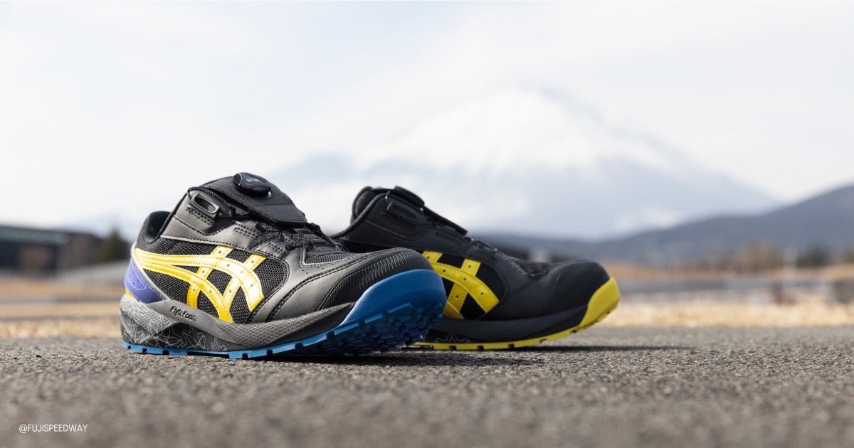 アシックス、ROOKIE Racingのチームカラーを採用したワーキングシューズ「WINJOB CP229 BOA RR 3」を発売