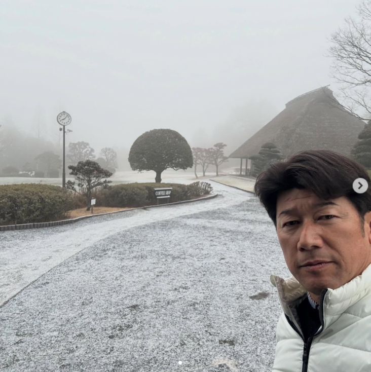 雪景色のディアーパーク　三浦大輔が奈良で見せたオフの表情