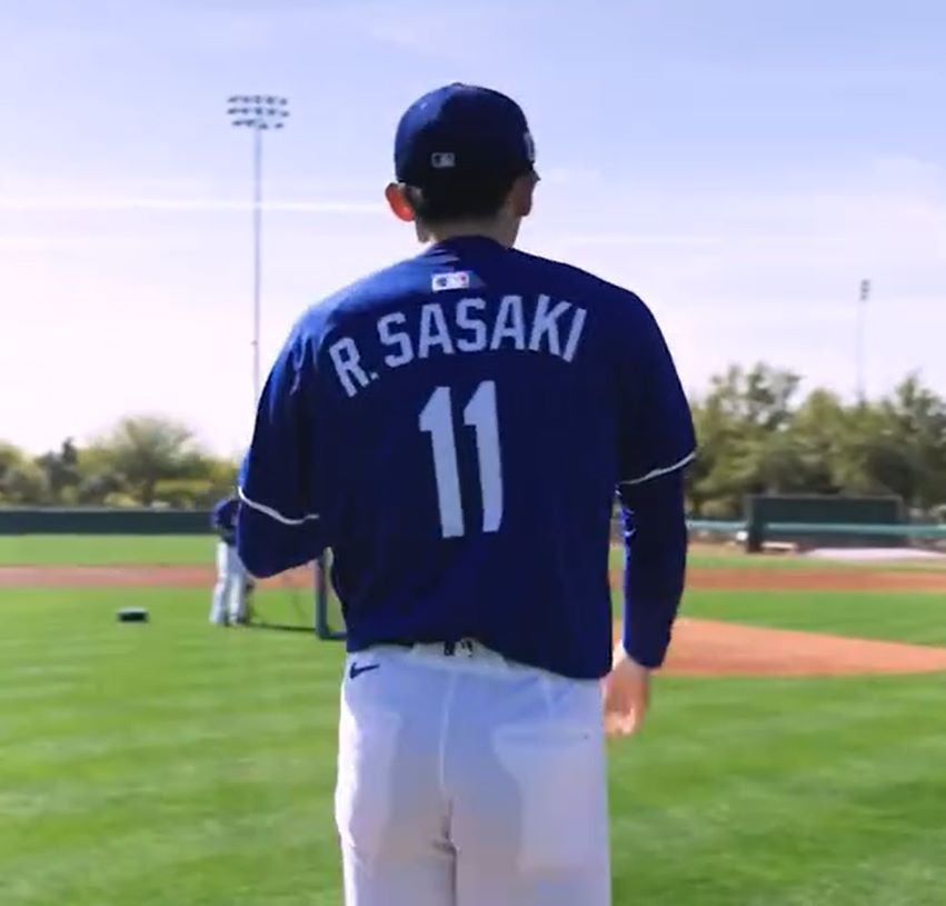 ドジャース・佐々木朗希が実戦形式で初登板