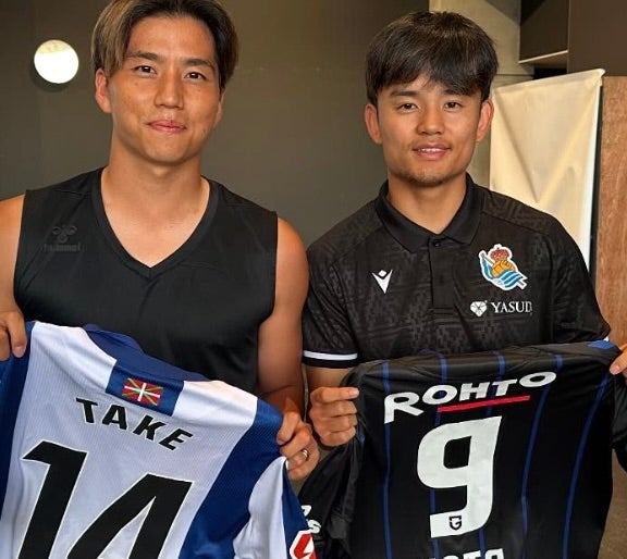 G大阪MFと久保建英との豪華2Sが「素敵な写真すぎます！」「良い2ショット！！！」と話題に