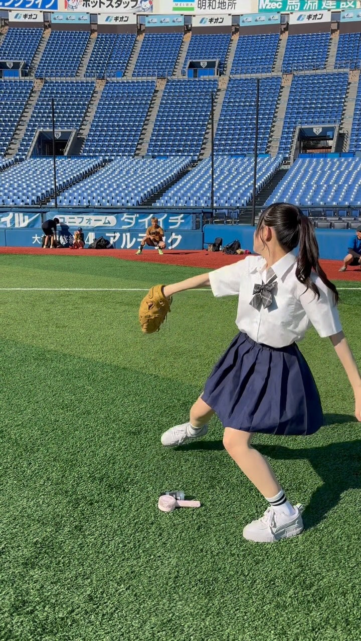 越まりん、念願の〇〇での投球ムービーを披露「駅降りた瞬間にワクワクしました」