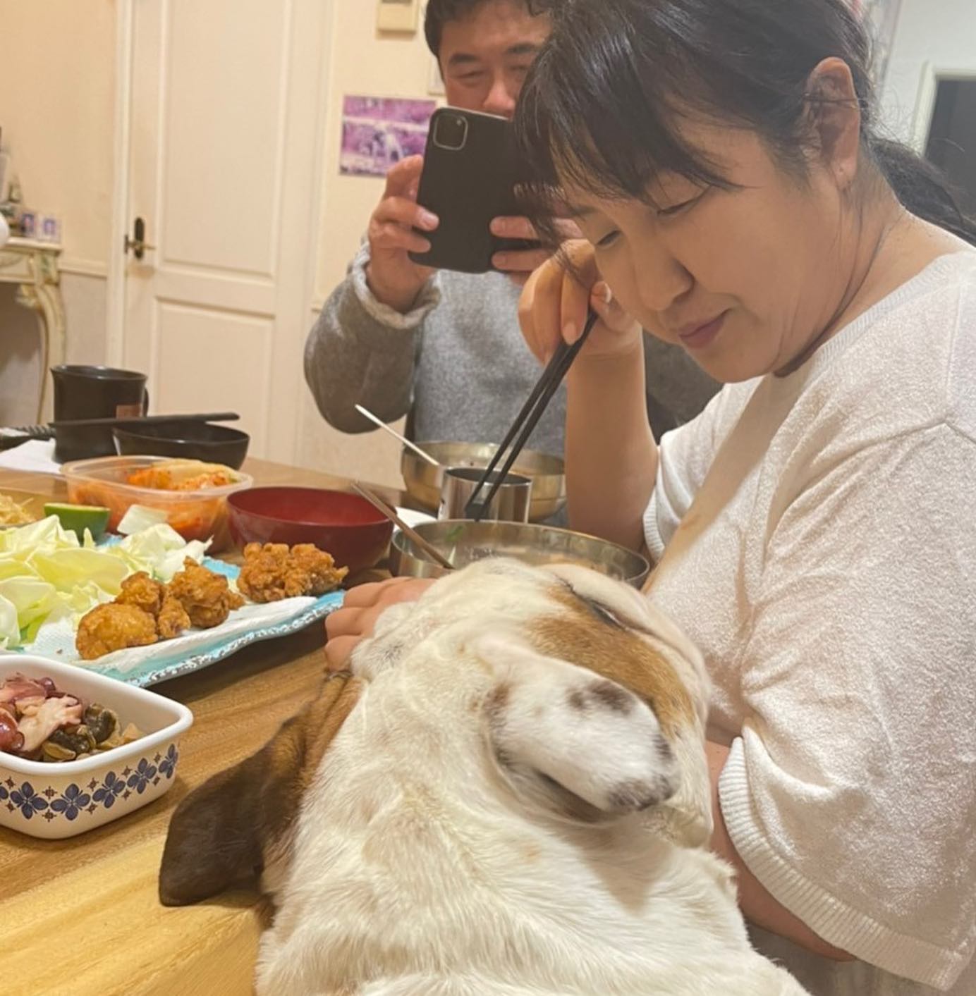 「何食べてるの⁉️ 見せて、見せて🐶」北斗晶さんが愛犬たちとの楽しそうな日常を公開💕