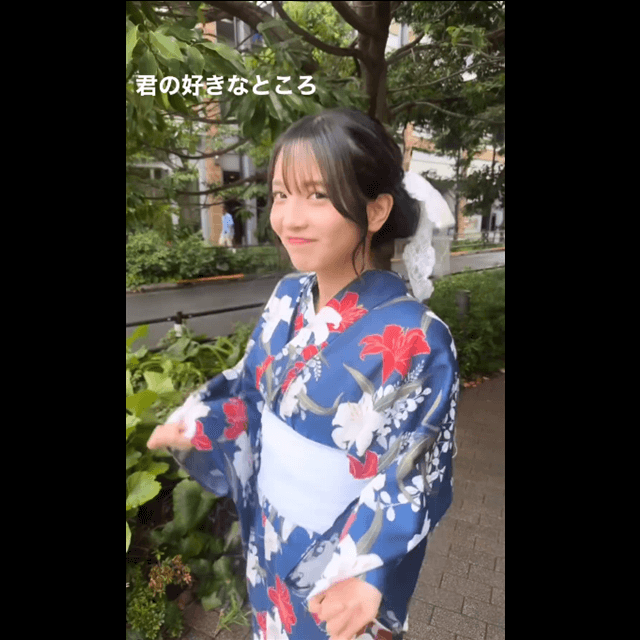 街路樹そばに舞い降りた天使！黒嵜菜々子の浴衣ムービーに「花火を見に行きたい」と絶賛の声