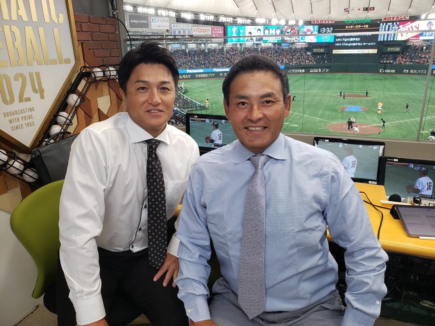 「夢のタッグ😭」高橋由伸が”同級生ライバル”とW解説！