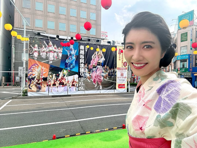 「踊らにゃ損損！」あのNHK気象キャスター美女が艶やか浴衣姿を披露！ファン惚れ惚れショットに注目