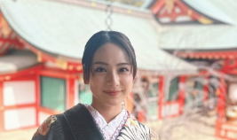 平祐奈、着物姿で節分祭に参加！「たくさん福をいただきました」