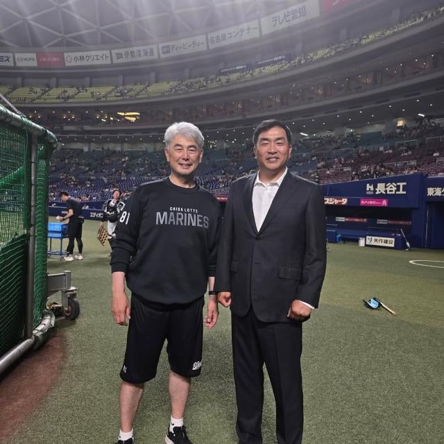 山本昌、バンテリンドームで中日×ロッテ戦を観戦「吉井監督はドラフト同期」