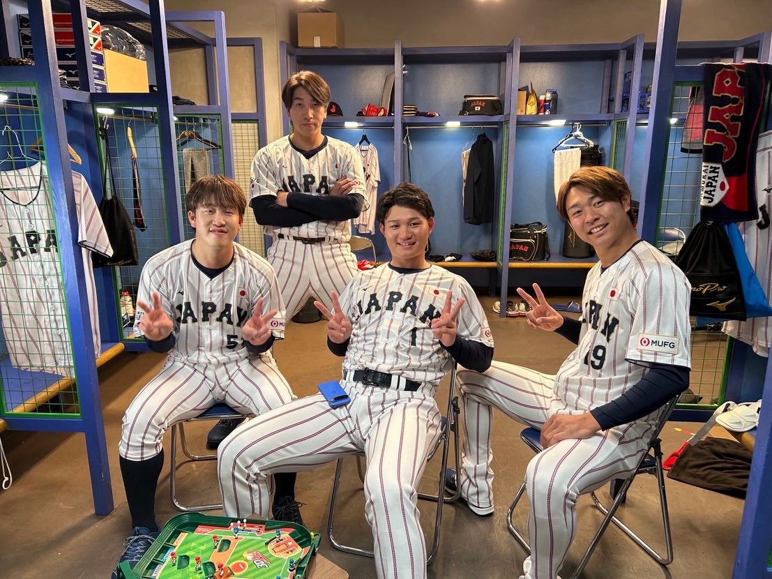 CM出演の侍Jメンバー、代表ユニ姿のオフショット公開