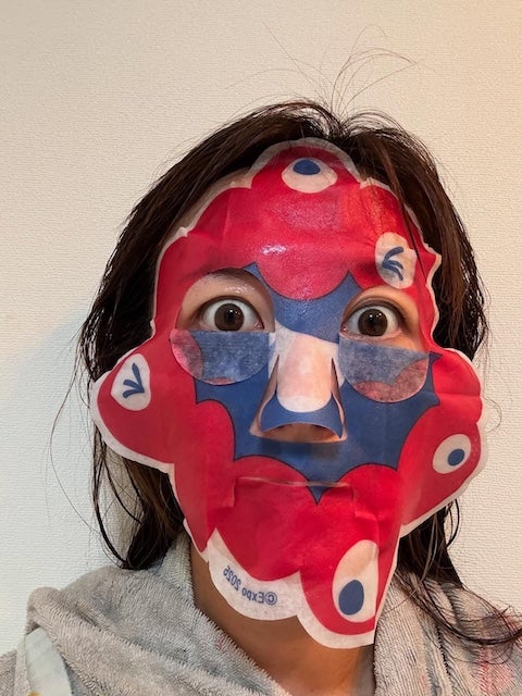 「なんでこの形を…」大島由香里、ミャクミャクフェイスパック実装で爆笑投稿