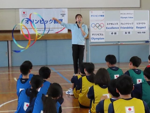 「挑戦と尊重を伝える場」元フェアリージャパン・竹中七海、JOCオリンピック教室で中学生に“価値”を授業！