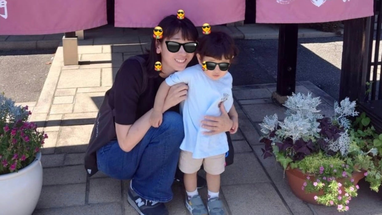 「ネコさん帽子が似合ってます」江畑幸子＆息子、顔寄せ親子2ショット公開にファンもほっこり気分に！