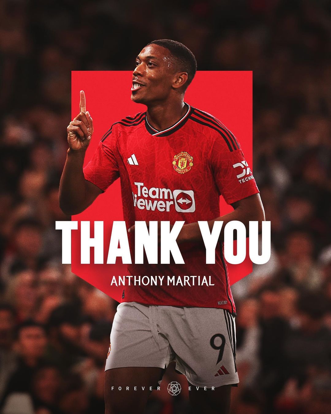 マルシャルが9年間在籍したマンチェスター・ユナイテッドを退団