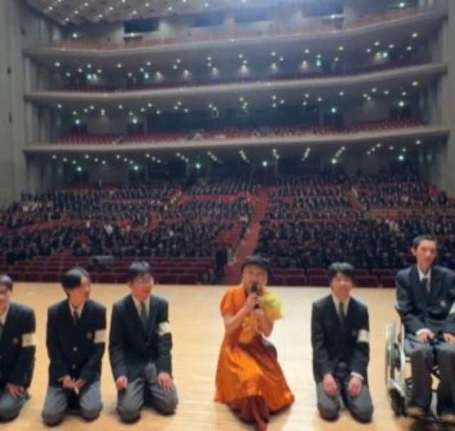 ハラミちゃんが名古屋のたちばな高校でサプライズ！