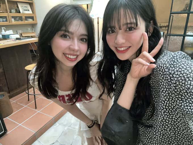 美女2人は天てれぶりの再会！？「えっっも！！」
