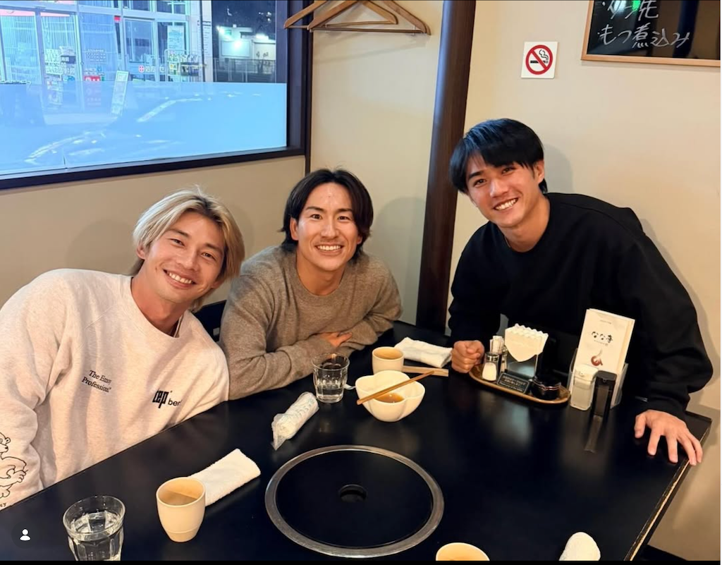 懐かしすぎる再会…登里享平、大島僚太＆瀬川祐輔との3ショット公開