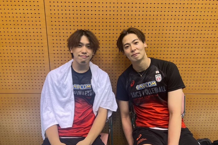 今日の一枚はセッターコンビ！大宅＆永露、世界バレーでもナイストスをよろしくお願いします！