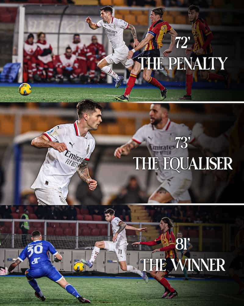 ACミラン逆転勝利の立役者！アメリカ代表FWをチームが賞賛