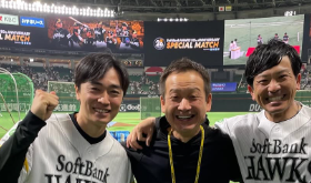 松田宣浩、試合前の“熱男”トークショーに登場「ハッピを着ていなくてもオーラありあり」