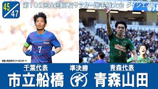 【102回大会ダイジェスト】準決勝　市立船橋×青森山田｜第103回全国高校サッカー選手権大会