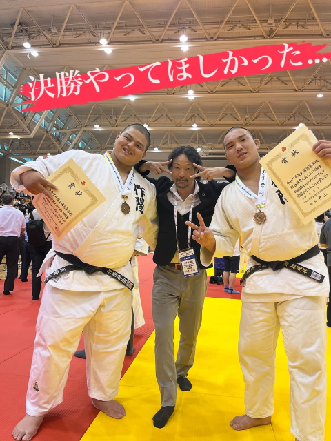 「な..何と!!2人そろってのダブルで3位入賞」作陽学園柔道部監督・川野 一道、地元インターハイでの快挙に興奮のインスタ投稿！