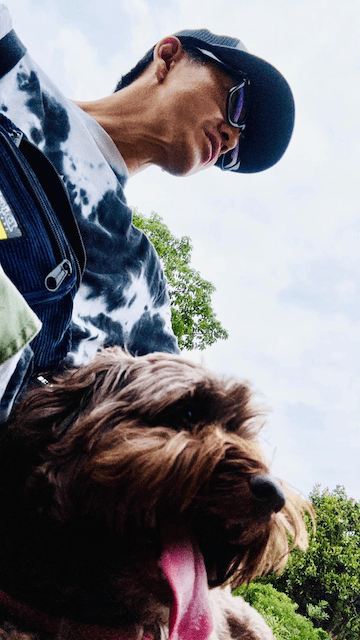 木村拓哉　散歩中の愛犬との2ショットを公開📸