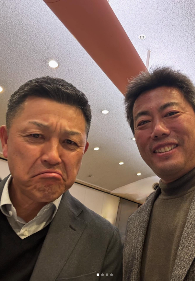 「だいぶ前に一緒でした」上原浩治があの大物捕手と2ショット