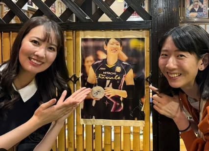 元女子バレーボール日本代表・江畑幸子　秋田美人アナとお店巡り
