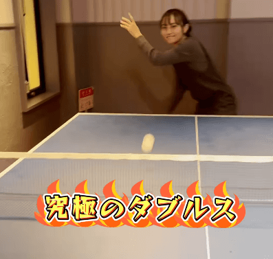 「急にラスボス出てきた」話題の美女・卓球りんちゃん、”ステルススマッシュ”動画に怖すぎると言い放ち反響続出！「これが究極のダブルスか…」