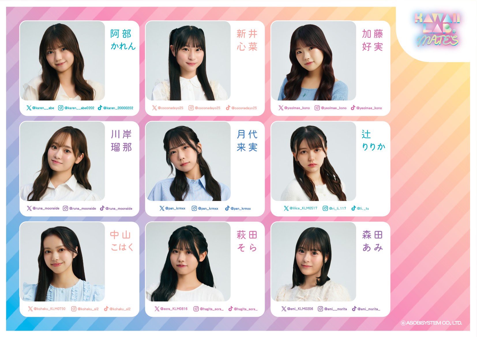 日プ出演者がKAWAII LAB.に！