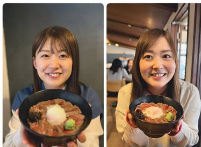 尾崎里紗が水卜麻美と九州の地でお肉三昧の旅行を投稿！