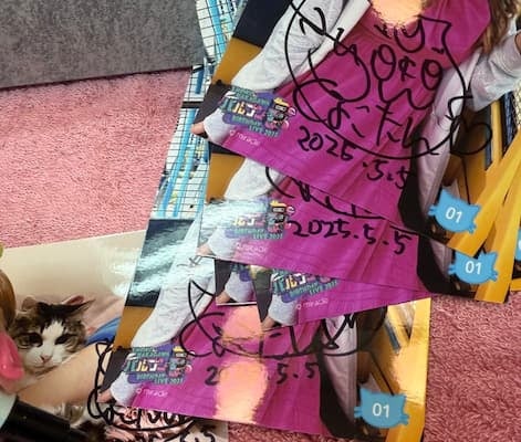 「全種類コンプしてね？」中川翔子がライブグッズに直筆でサイン！