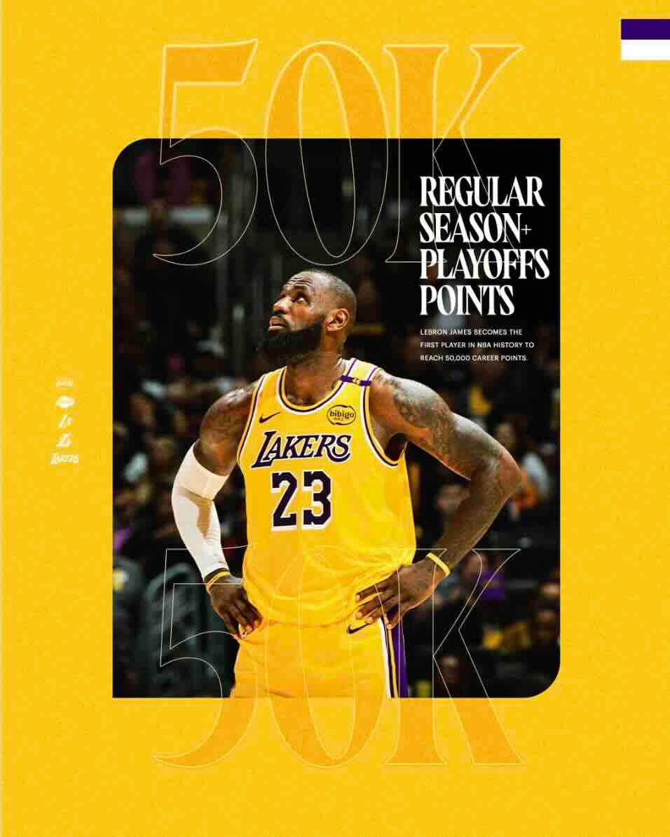 レブロン・ジェームズ、前人未到の偉業達成 史上初の通算5万得点記録