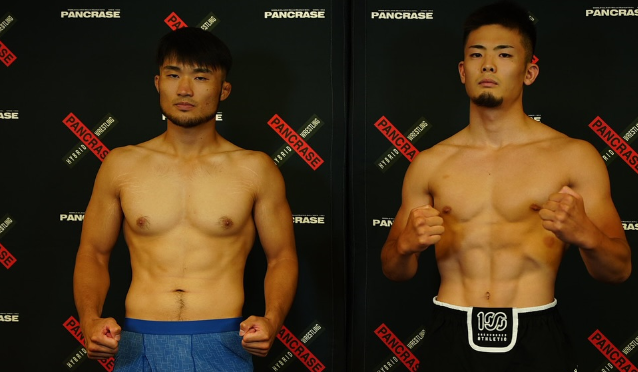 パンクラス ライト級の火花散る攻防へ！原田直人vs畑大晴が計量突破