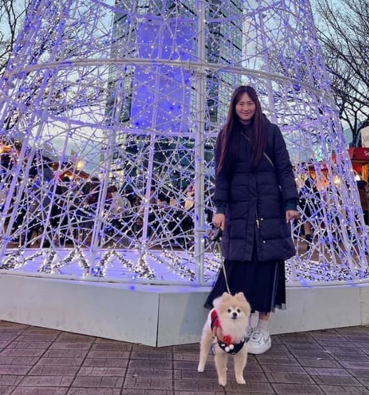 坂口理子 愛犬ともにクリスマスの近づきを実感