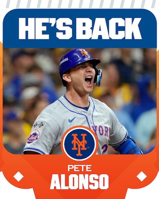 メッツがピート・アロンソと2年82億円で再契約！