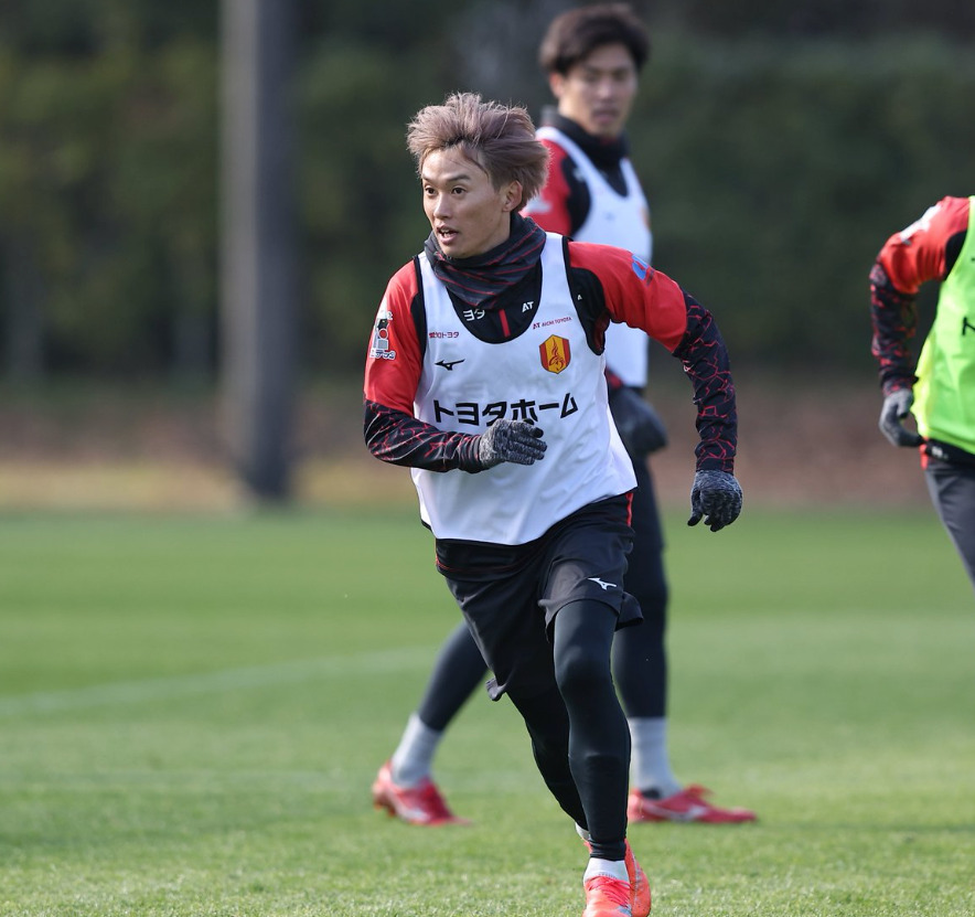 名古屋MF森島司、右ハムストリング負傷と診断