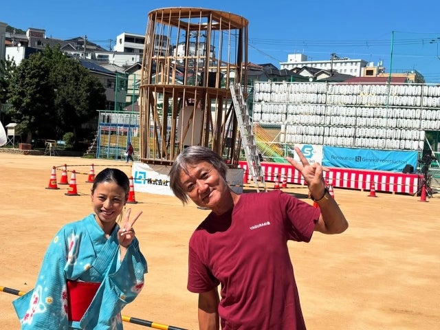 元陸上選手の小林祐梨子「浴衣でMC、ヤグラで熱狂」板宿の夏を彩る笑顔と音の祭典