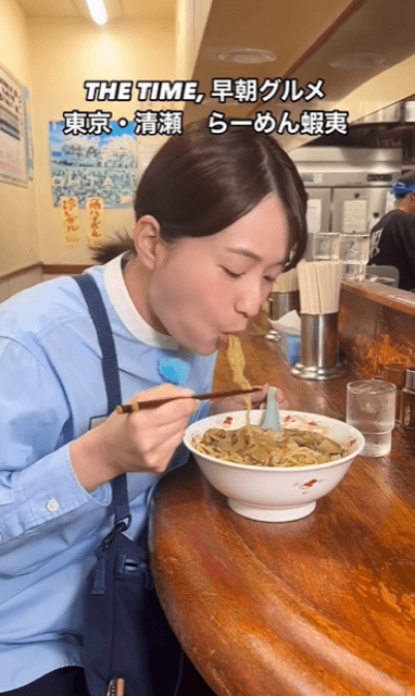 TBS・篠原梨菜アナ、早朝グルメの