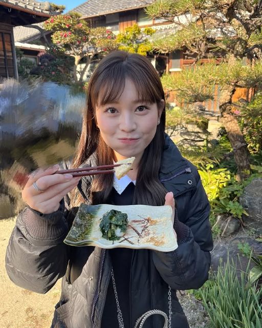 メ～テレ・松崎杏香アナ、おばあちゃんのお餅に舌鼓！ほっぺたプクっとショットが可愛すぎると話題