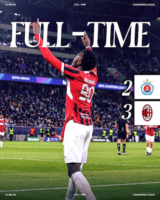 L・レオンやプリシッチ躍動のACミランがチャンピオンズリーグ3連勝を達成！