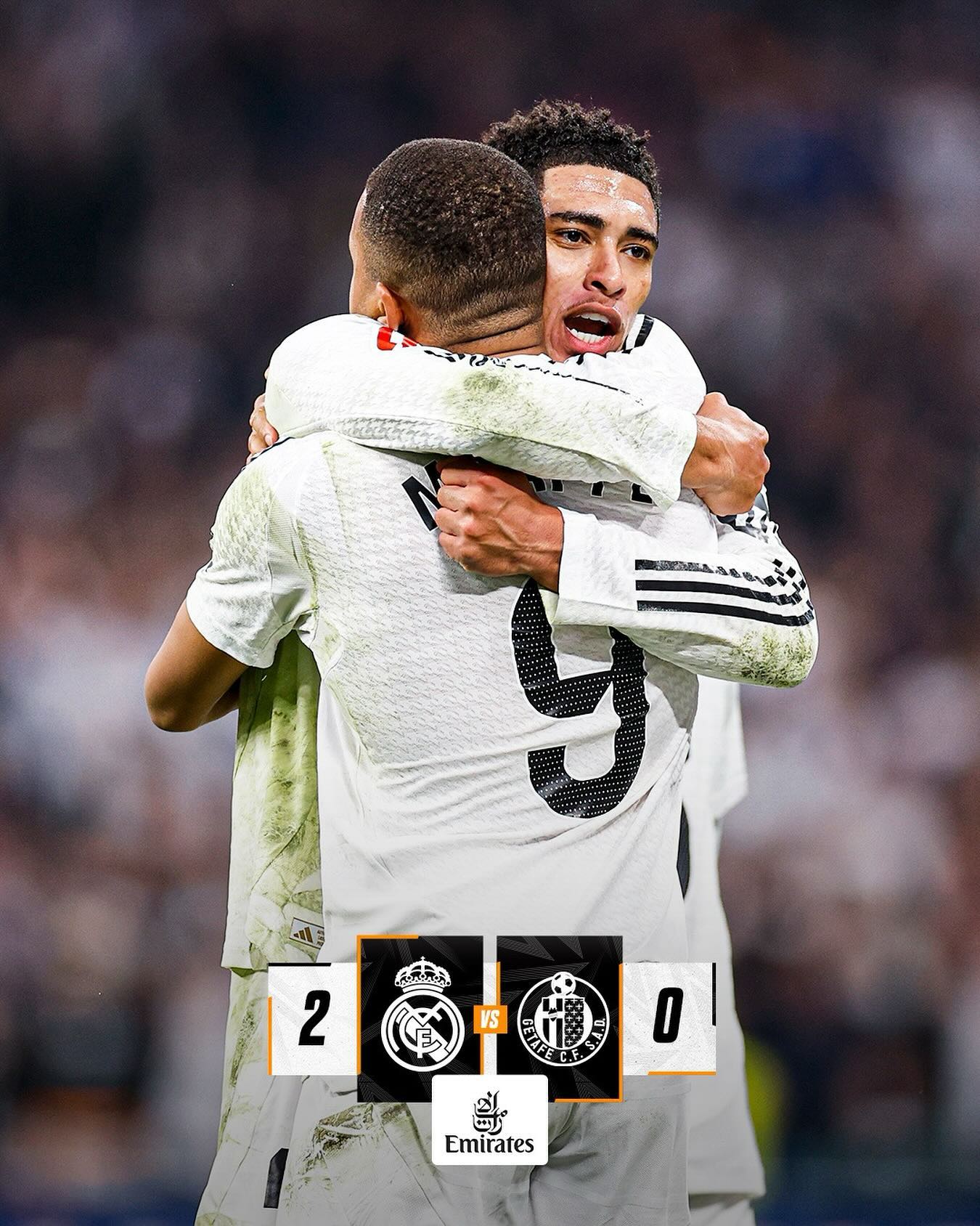 レアル・マドリード　対ヘタフェ戦の試合結果をインスタグラムにて公開!