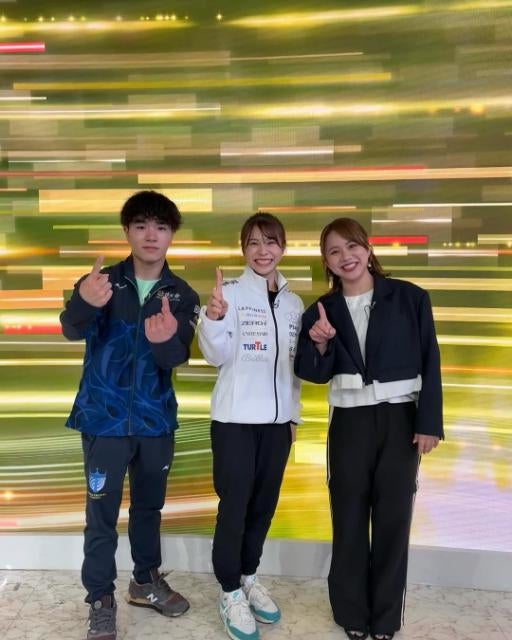 村上茉愛、NHK杯優勝者とスタジオ共演「お疲れのところありがとうございます」