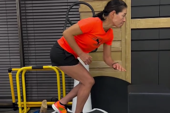 伊達公子、久しぶりのトレーニング。自分の身体と相談し、できることを無理なく。