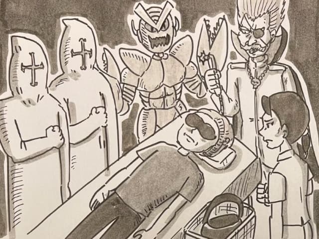 アーティスト 鉄拳 シミ取り―レーザー治療へ！「ドキドキ。」