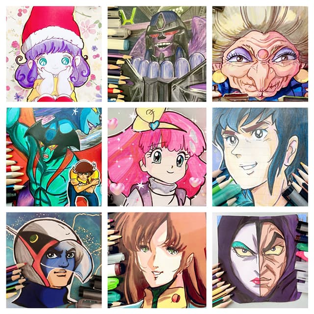 声優・柴田由美子、日々のお絵かき成果をまとめて報告！様々な作品のキャラクターを描く！