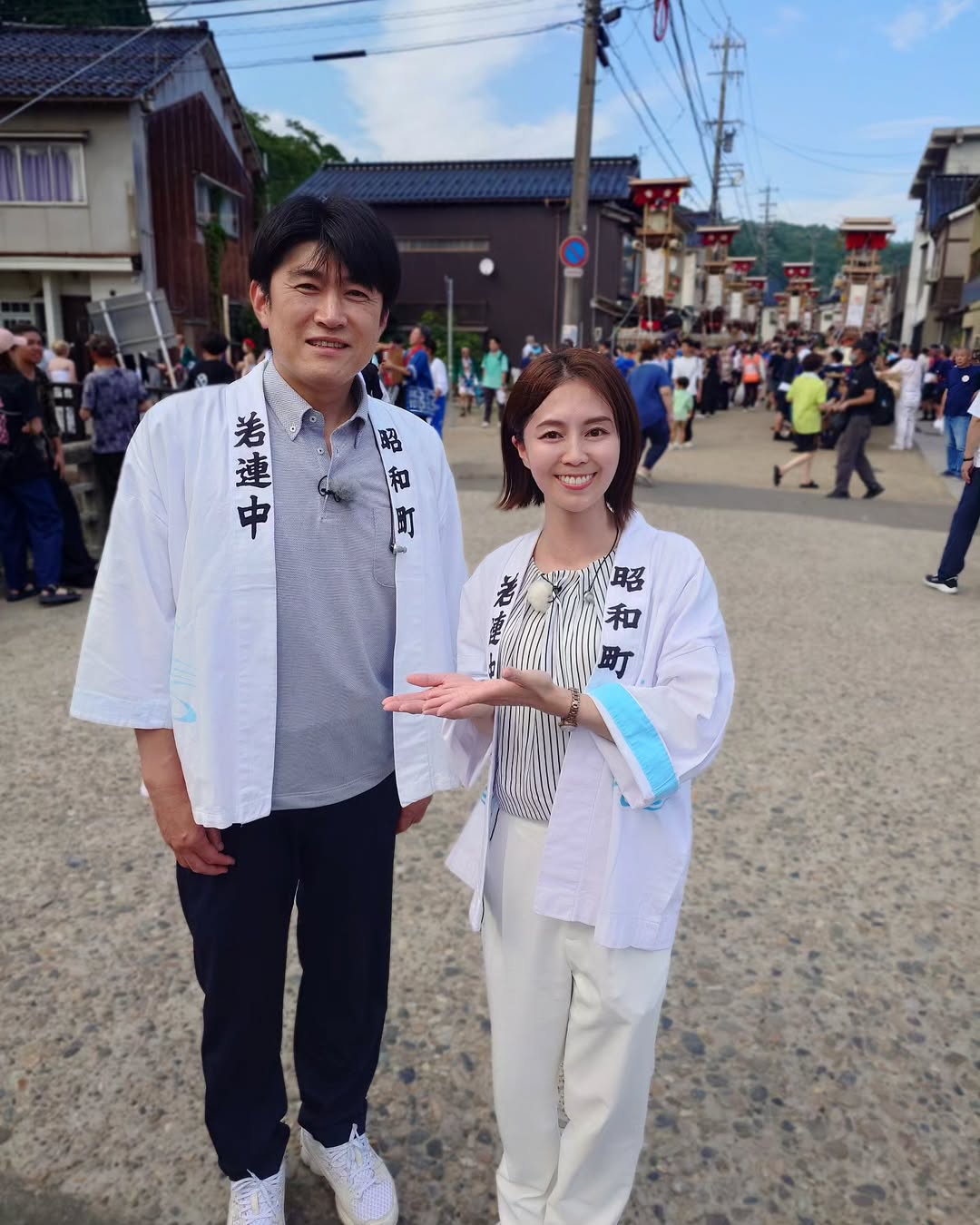 テレビ金沢アナウンサー・市川栞「能登町宇出津の「あばれ祭り」から〇〇さんと中継でお伝えしました！」